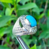 Natural Tuquoise Ring Top Quality AAA+ Genuine Turquoise Neeshapuri Feroza Ring