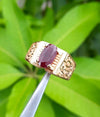 Natural Afghanistan Ruby Ring In 18k Solid Yellow Gold Unheated Untreated Ruby