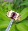 Natural Afghanistan Ruby Ring In 18k Solid Yellow Gold Unheated Untreated Ruby