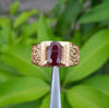 Natural Afghanistan Ruby Ring In 18k Solid Yellow Gold Unheated Untreated Ruby