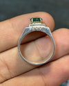 Zambian Emerald Ring Zambian Zamurd Stone Ring Real Mens Untreated Emerald Ring