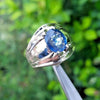 Royal Blue Ceylon Blue Sapphire Stone Ring Mens Real Ceylon Neelam Stone Ring