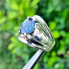 Royal Blue Ceylon Blue Sapphire Stone Ring Mens Real Ceylon Neelam Stone Ring