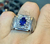 Original Ceylon Sapphire Stone Ring Real Ceylon Neelam Stone Ring Natural Neelam