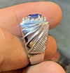 Original Ceylon Sapphire Stone Ring Real Ceylon Neelam Stone Ring Natural Neelam