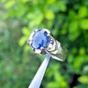 Original Royal Blue Cornflower Blue Sapphire Stone Ring Natural Neelam Ring Mens