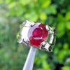 Natural Blood Red Afghani Ruby Ring Original Afghani Kabli Ruby Ring For Mens