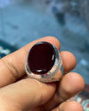 Old Rare Natural Yemeni Aqeeq Akik Haqeeq Stone Ring Yamani Akik Stone Ring Mens