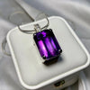 Xmas Gift Natural Amethyst Pendant In Silver Real Amethyst Pendant For Womens