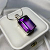 Xmas Gift Natural Amethyst Pendant In Silver Real Amethyst Pendant For Womens