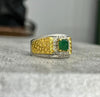 Natural Zambian Emerald Stone Ring Real Genuine Zambian Emerald Silver Ring 925