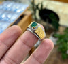 Natural Zambian Emerald Stone Ring Real Genuine Zambian Emerald Silver Ring 925