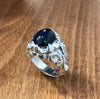 Valentine Day Gift Ethiopian Fire Black Opal Sterling Silver A+ Ring Real Opal