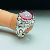 Valentine Gift Original Ruby Stone Sterling Silver Ring Real Ruby Yaqoot Ring