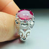 Valentine Gift Original Ruby Stone Sterling Silver Ring Real Ruby Yaqoot Ring