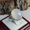 Xmas Gift Moonstone Sterling Silver Ring Real Dur e Najf Stone Silver Ring Mens