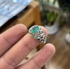 Original Zambian Emerald Stone Real Zambian Emerald Zamurd Stone Silver Ring 925