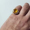 Yellow Sapphire Sterling Silver Ring Valentine Gift Yellow Pukhraj Stone Ring