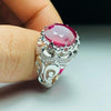 Valentine Gift Original Ruby Stone Sterling Silver Ring Real Ruby Yaqoot Ring